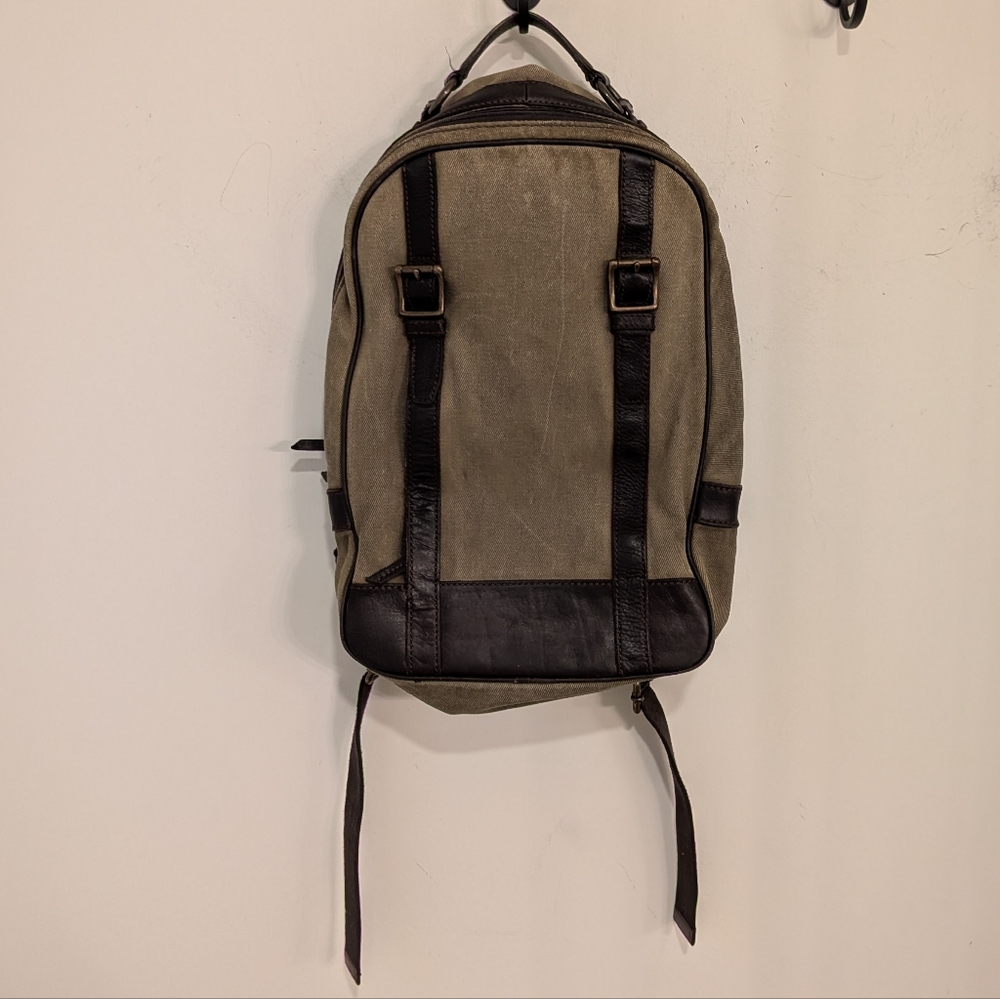 Fossil Estate Canvas Leather Backpack Unisex